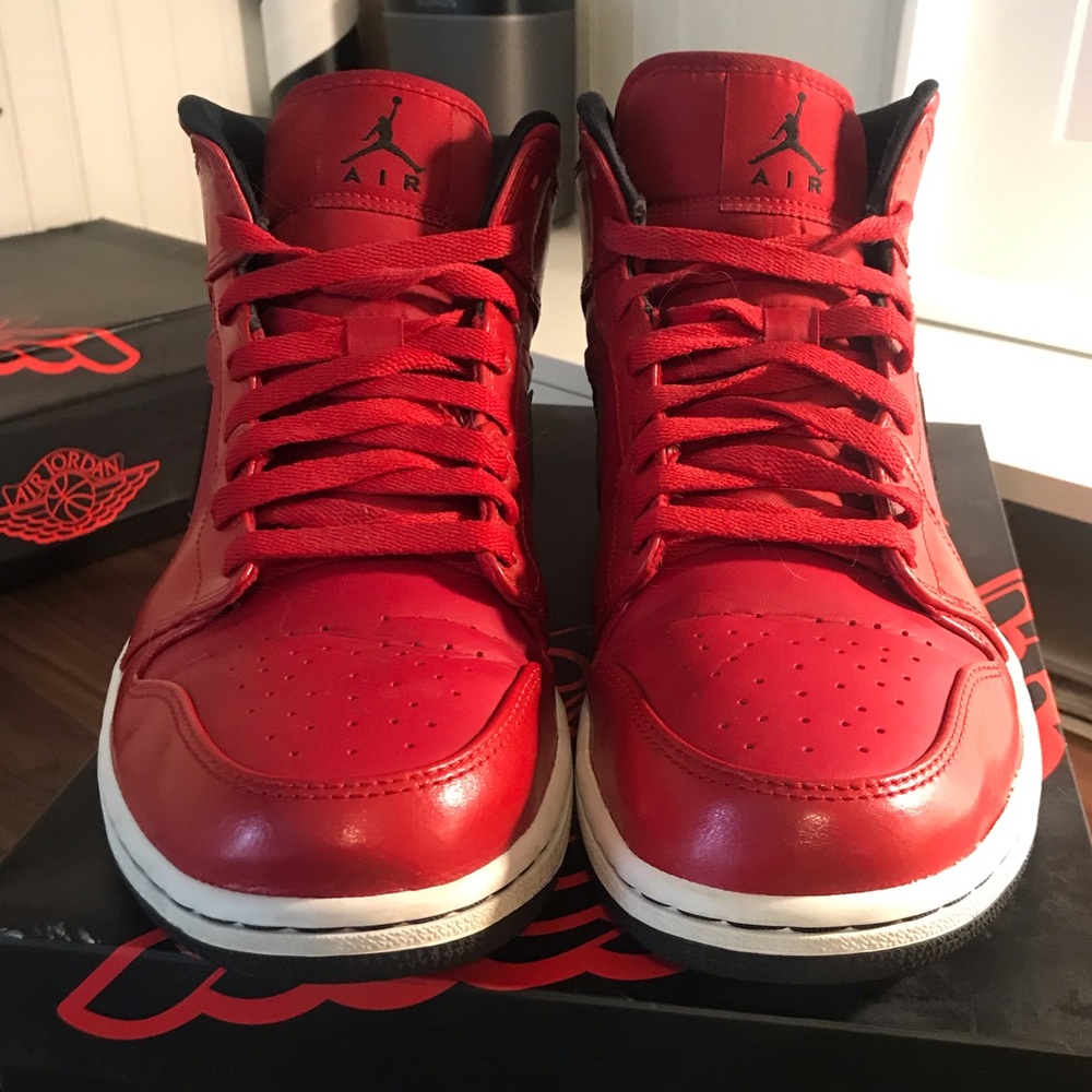 Air Jordan 1 Retro mid Gym Red / Black / White 10